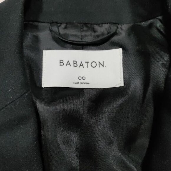 Babaton Atelier Long Sleeve Notch Lapel Single Breasted Blazer Black Women's XS - Picture 9 of 16
